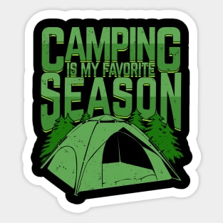 Camping Is My Favorite Season Sticker